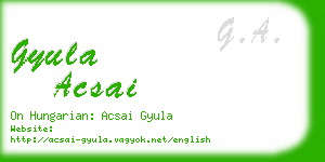 gyula acsai business card